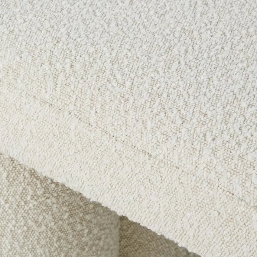 Banc Japandi Effet Laine Bouclée Blanche – Gemma