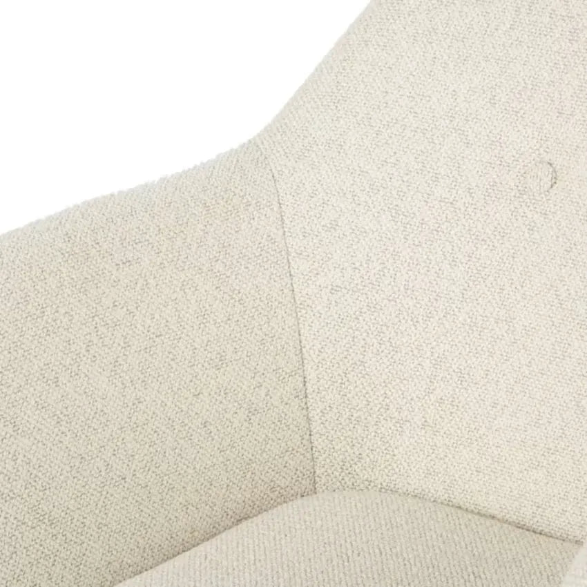 Fauteuil Japandi Bouclette Écrue – Arnold