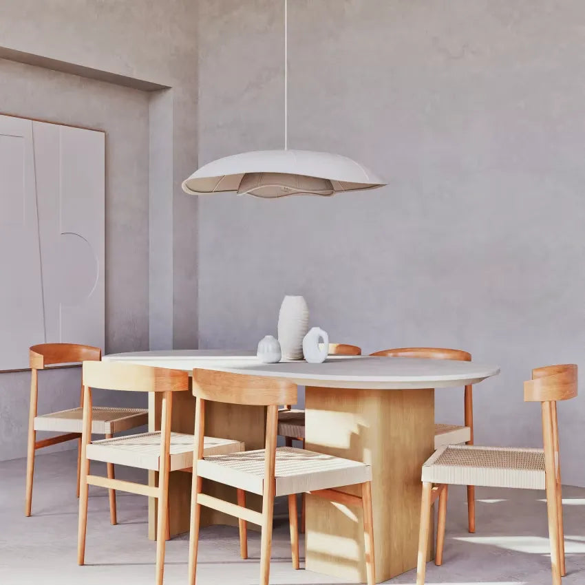 Suspension Japandi Lin Beige Crème – Mirave