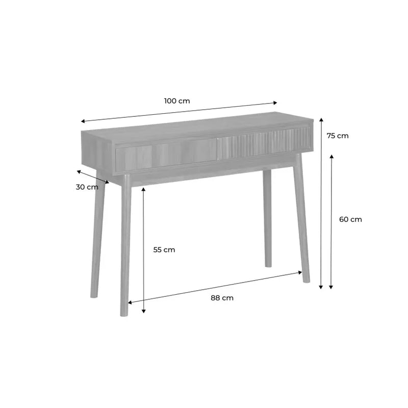 Console Japandi Bois 2 tiroirs – Linear