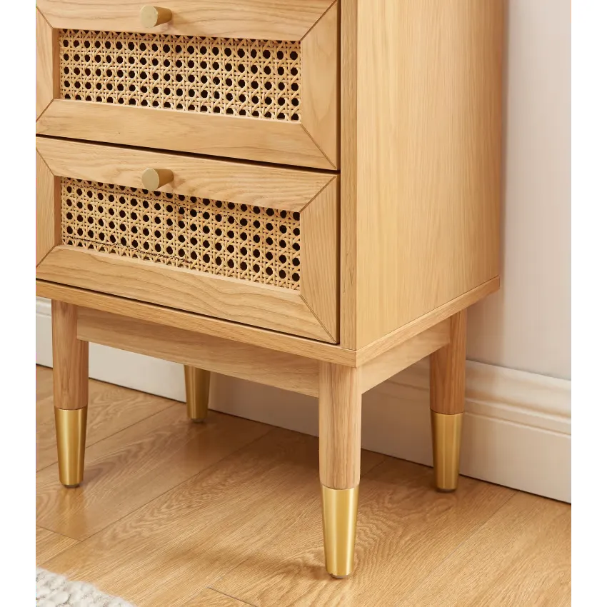 Table de chevet Japandi Chêne & Cannage – Leon