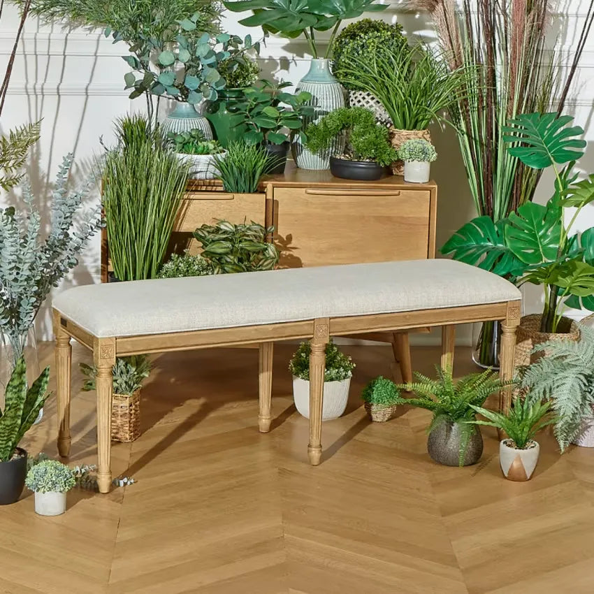 Banc Japandi Hévéa & Lin Beige – Stephen