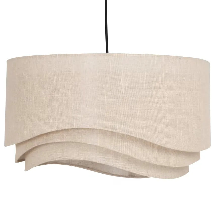Suspension Japandi Tissu Beige – Wavea