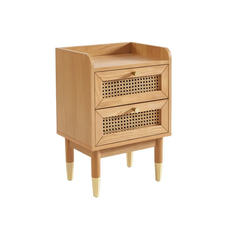 Table de chevet Japandi Chêne & Cannage – Leon