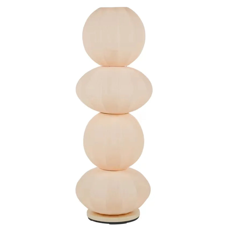 Lampadaire Japandi Colonne Tissu Beige Crème H131 – Garido