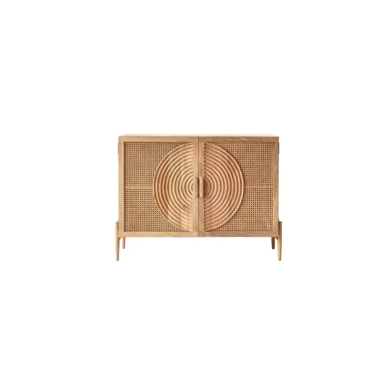 Buffet Japandi Manguier Massif & Rotin 115 cm – Sina