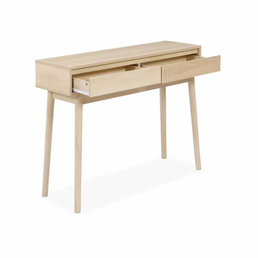 Console Japandi Bois 2 tiroirs – Linear