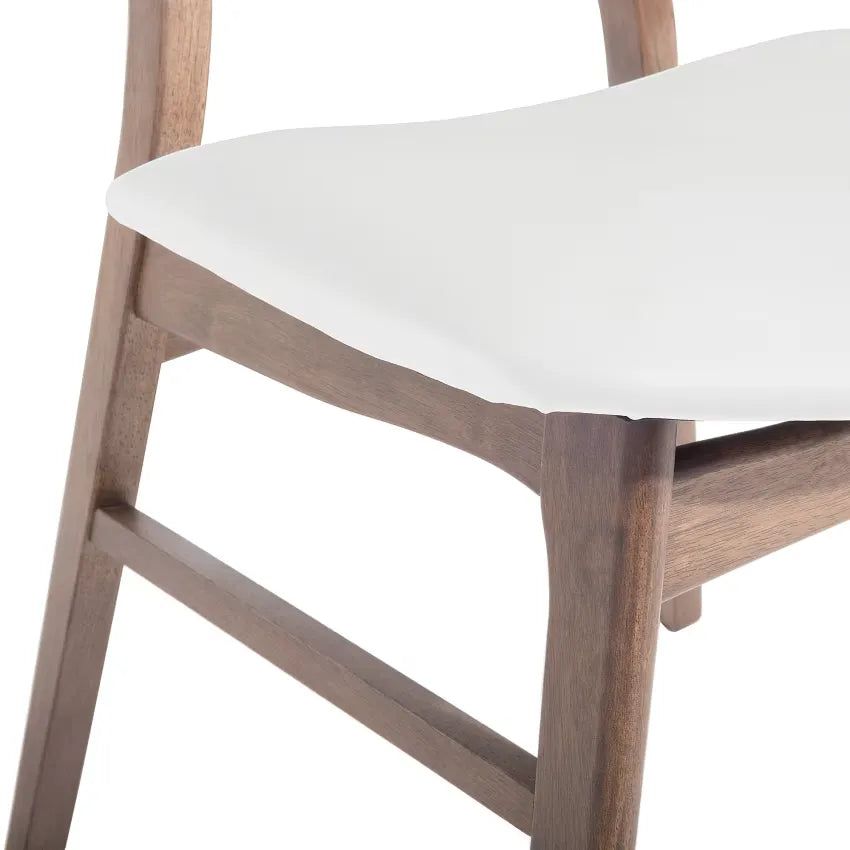 Chaises Japandi Simili Cuir Blanc – Lynn