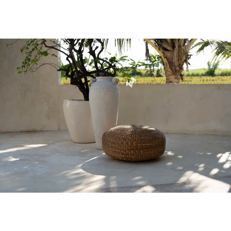 Pouf Japandi Jacinthe d’Eau Naturel – Summer