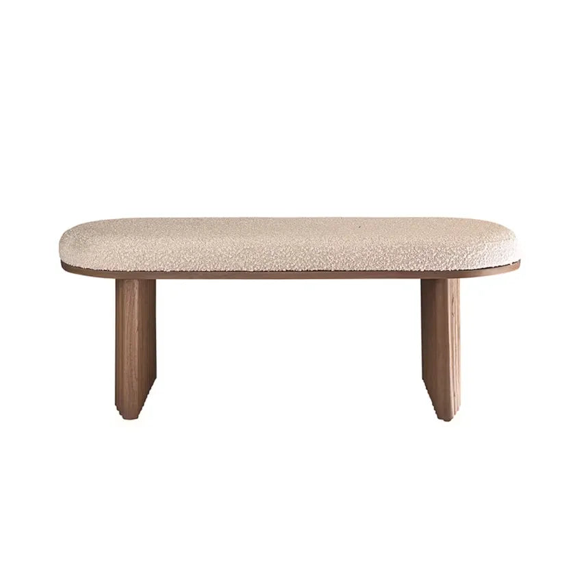 Banc Japandi Mindi Noyer & Bouclette – Marlow