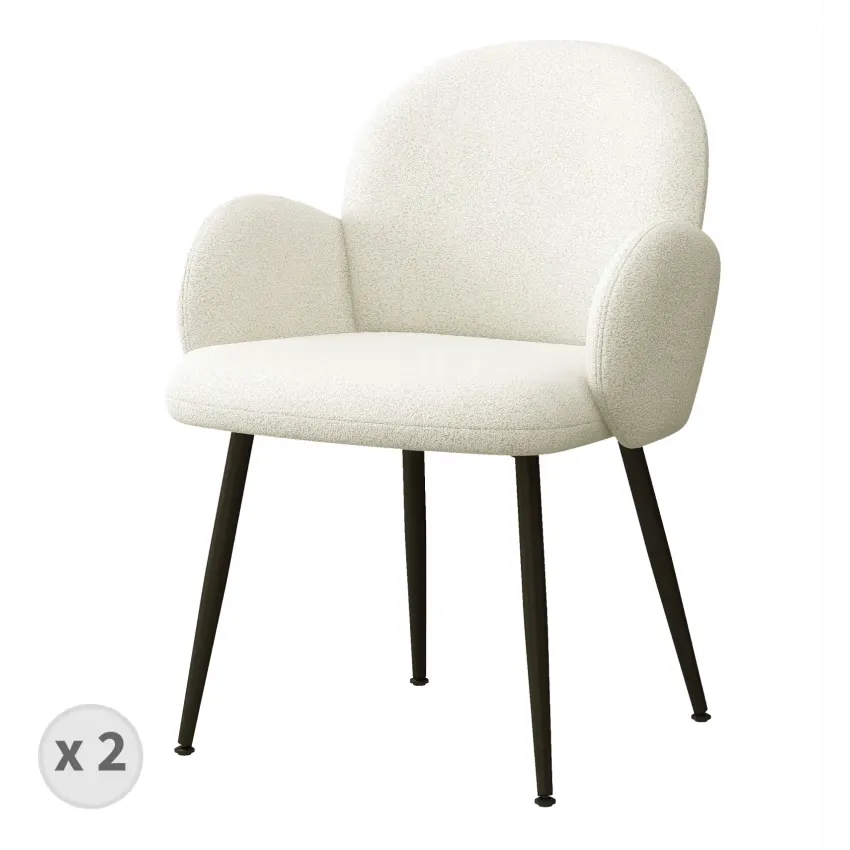 Chaises Japandi Tissu Écru – Alice