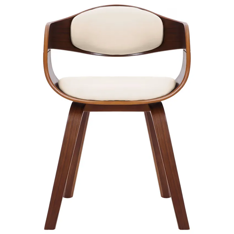 Chaise Japandi PVC Noyer & Crème – Kingston