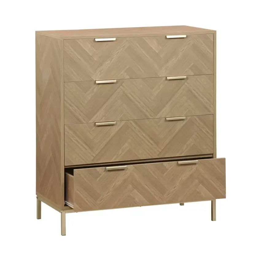 Commode Japandi 4 Tiroirs Chevron – Budapest