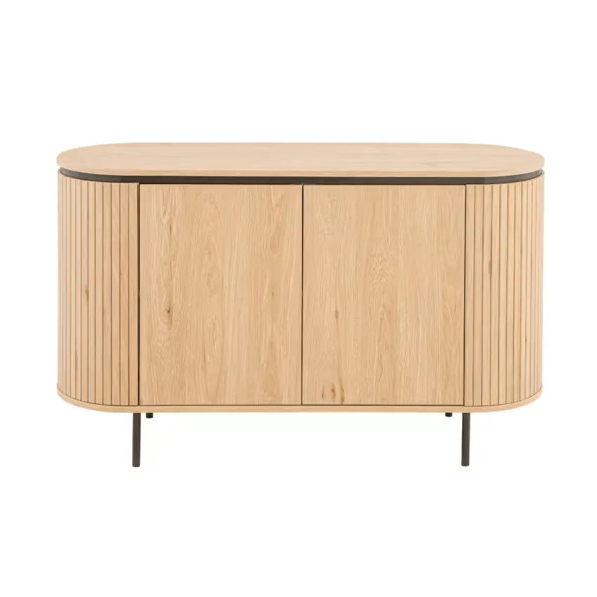 Buffet Japandi 2 Portes Effet Bois Clair 120 cm – Malaga