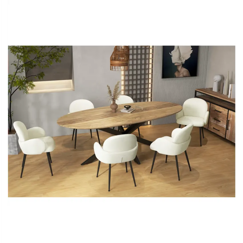Chaises Japandi Tissu Écru – Alice