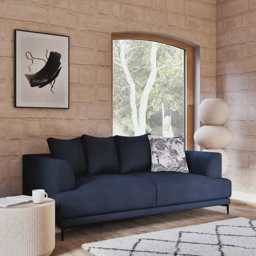 Lampadaire Japandi Colonne Tissu Beige Crème H131 – Garido