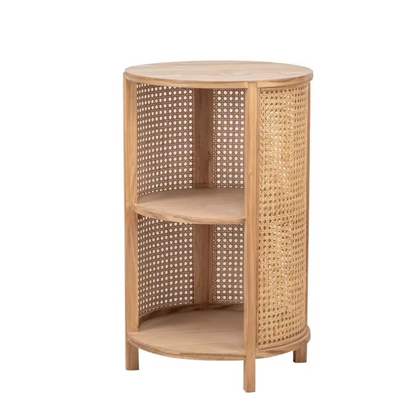 Table de chevet Japandi Bois & Rotin Naturel – Sumi