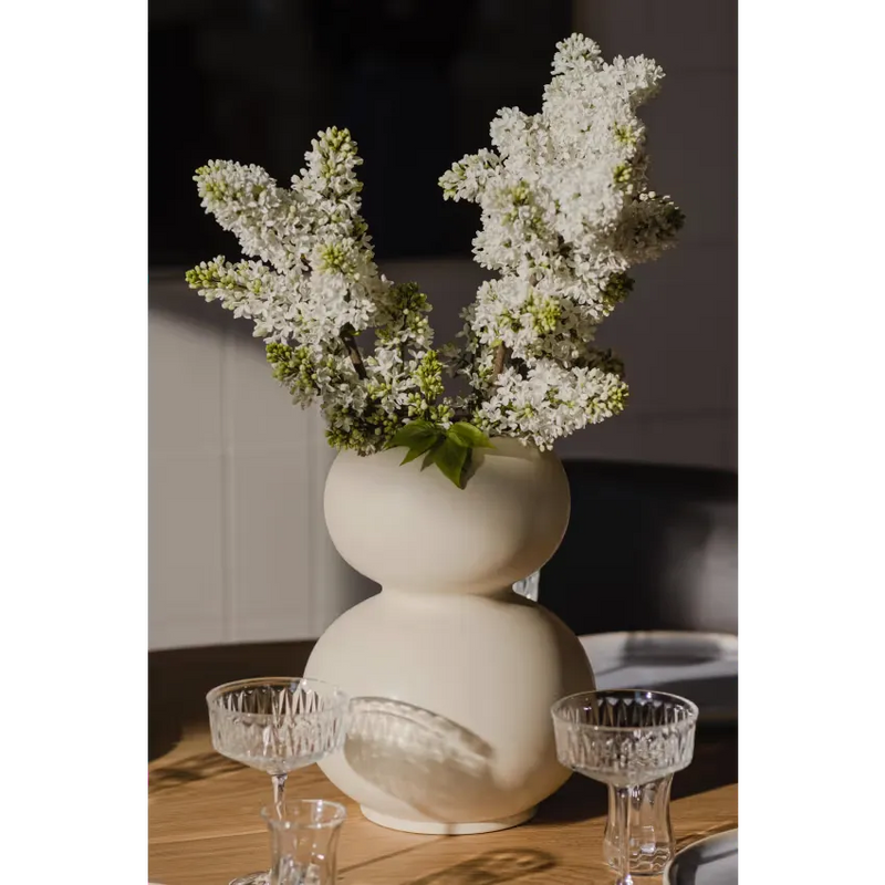 Vase Japandi Céramique Émaillée Mate Beige – Tuga