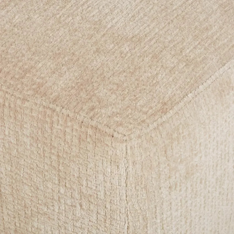 Pouf Japandi Tissu Côtelé Beige – Apache