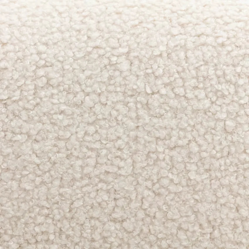 Fauteuil Japandi Hévéa Noyer Clair & Bouclette Crème – Antoine