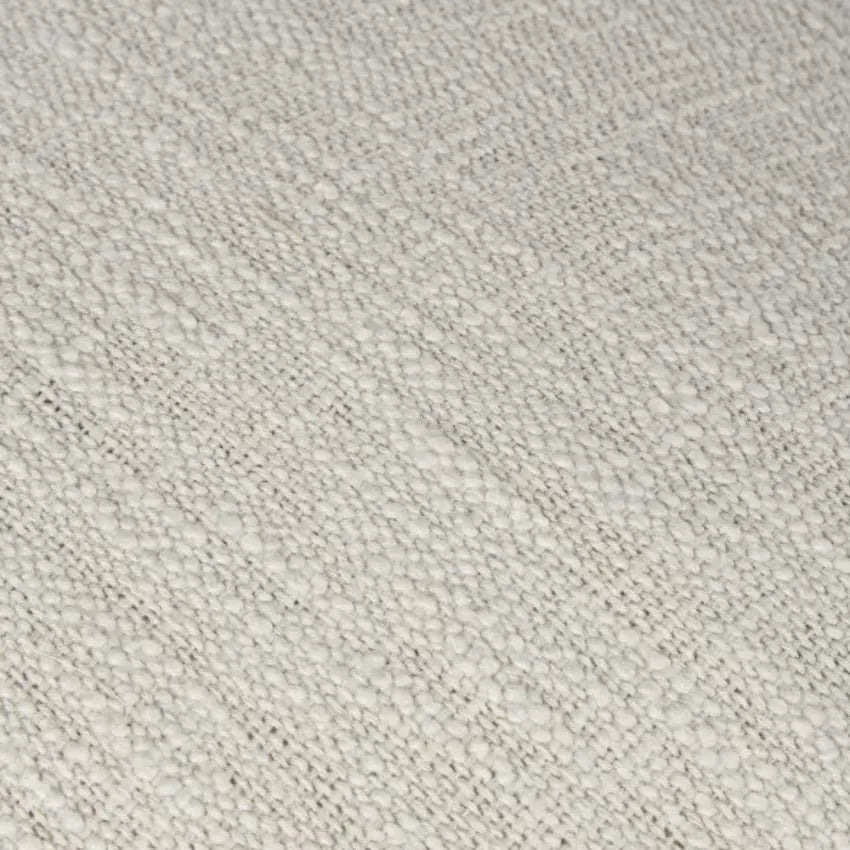 Coussin Japandi Coton Recyclé Tissé Beige Pompons 50×50 – Limana