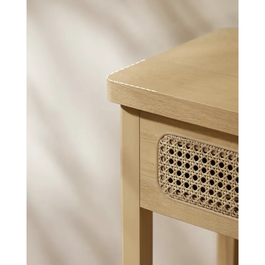 Console Japandi Beige 2 tiroirs & étagère ouverte – Niva