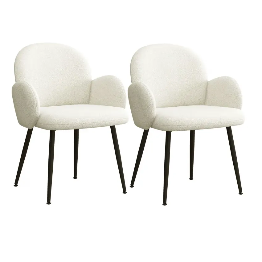 Chaises Japandi Tissu Écru – Alice