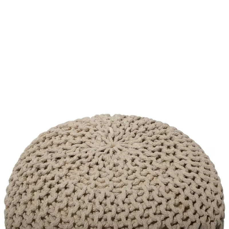 Pouf Japandi Tissu Beige 50×35 – Conrad