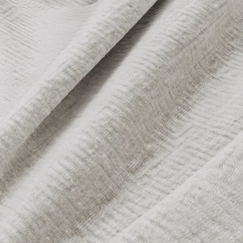 Canapé Japandi Grand Angle Gauche Velours Motifs Crème – Myra