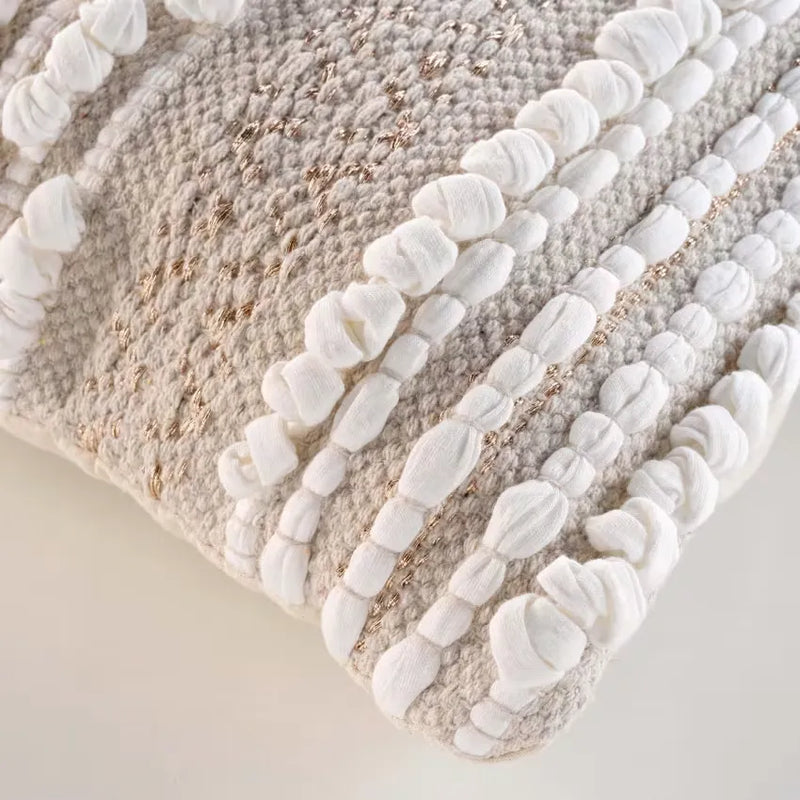 Coussin Japandi Déhoussable Beige 40×40 – Naya