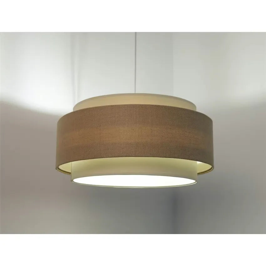 Suspension Japandi Tissu Beige 50×50×25 – Doblo
