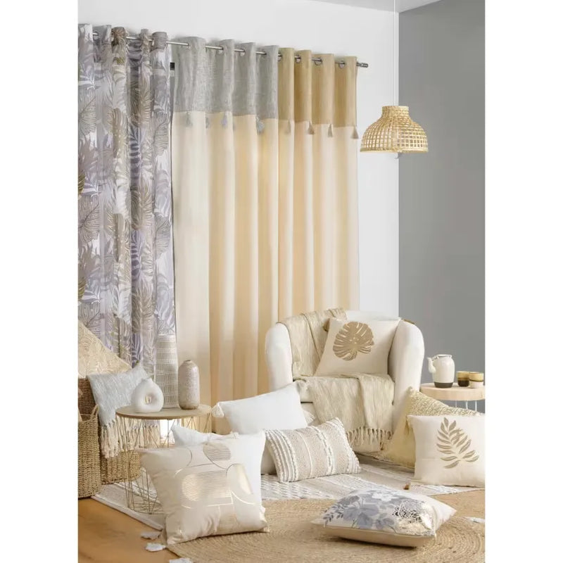 Coussin Japandi Déhoussable Beige 40×40 – Naya