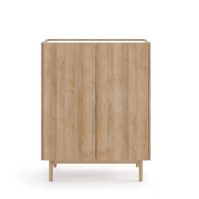Buffet Japandi 2 Portes Bois Lamellé 97×122 – Laro