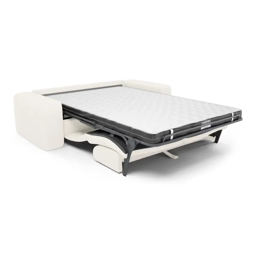 Canapé Japandi Convertible Express 160 cm Bouclette Crème – Myra