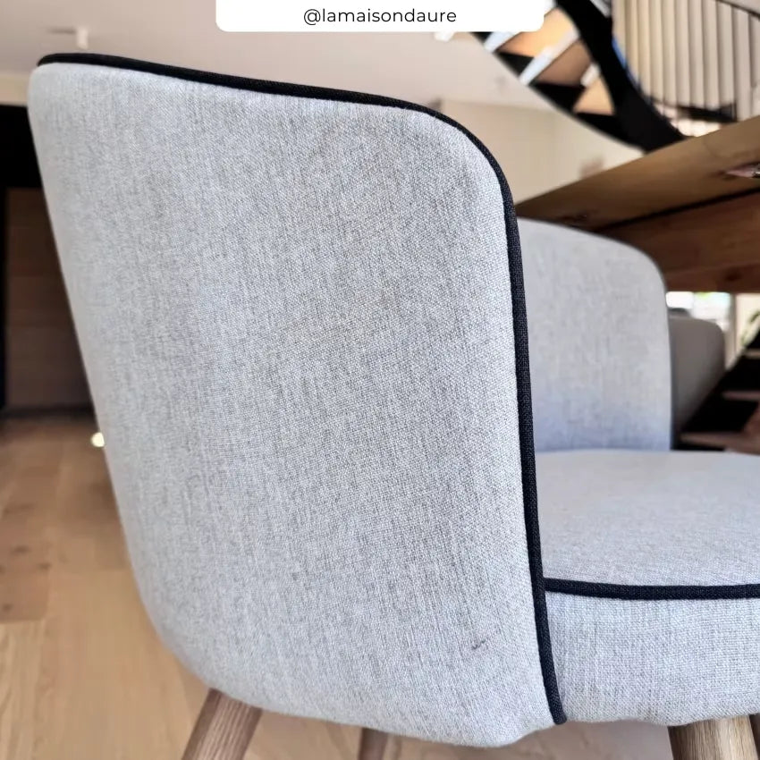 Chaises Japandi Tissu Beige – Chiara