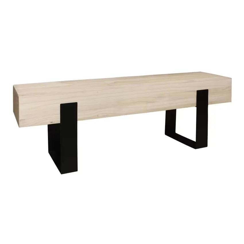 Banc Japandi Bois & Pieds Métal Noir – Ora