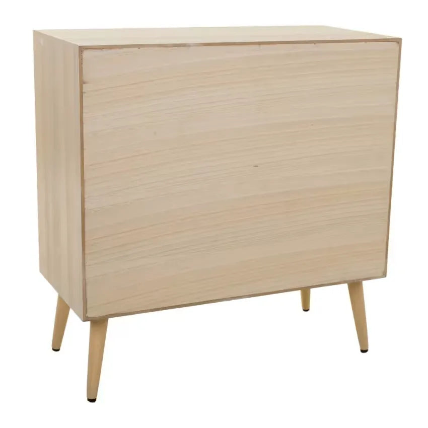 Commode Japandi Bois & Treillis Marron – Nério