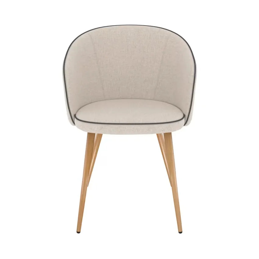 Chaises Japandi Tissu Beige – Chiara