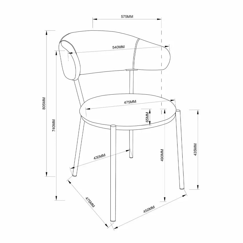 Chaises Japandi Tissu Beige – Haru