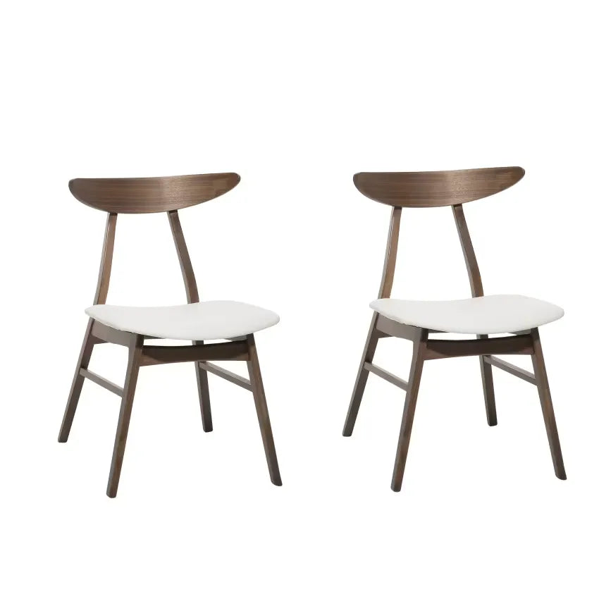 Chaises Japandi Simili Cuir Blanc – Lynn