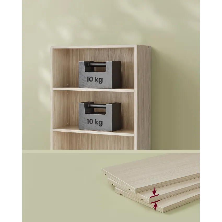 Étagère Japandi 6 Niveaux Beige Naturel 60×178 – Navo