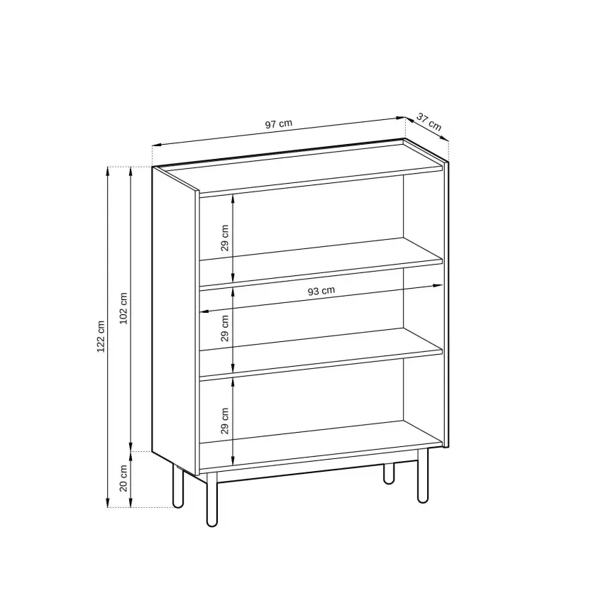 Buffet Japandi 2 Portes Bois Lamellé 97×122 – Laro