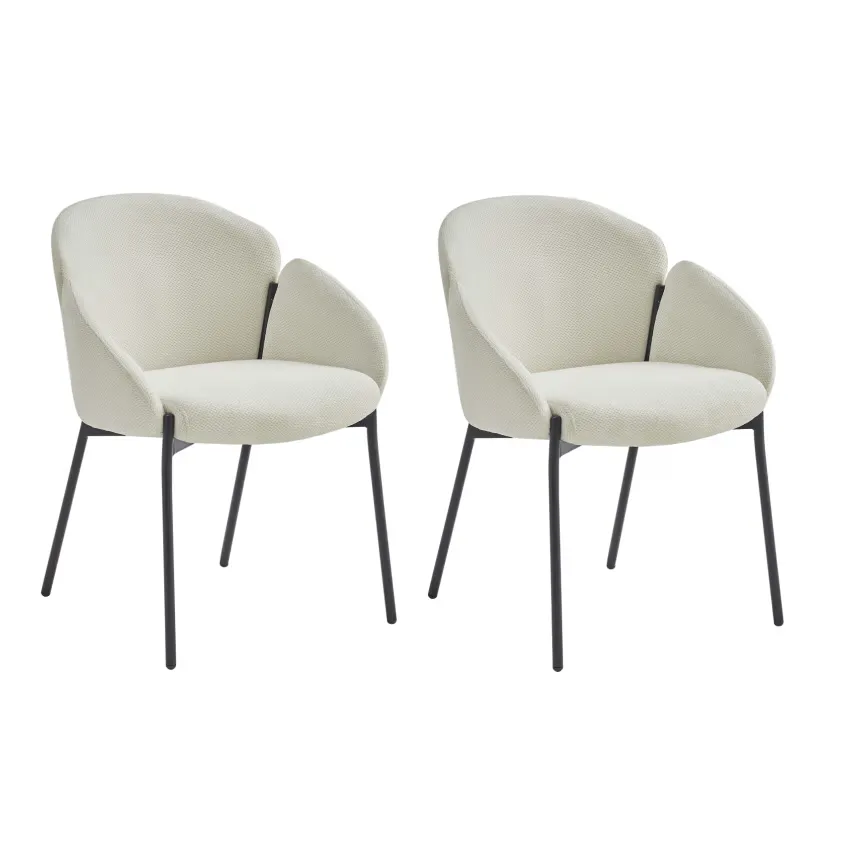 Chaises Japandi Tissu Écru – Candice