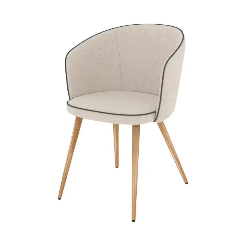 Chaises Japandi Tissu Beige – Chiara