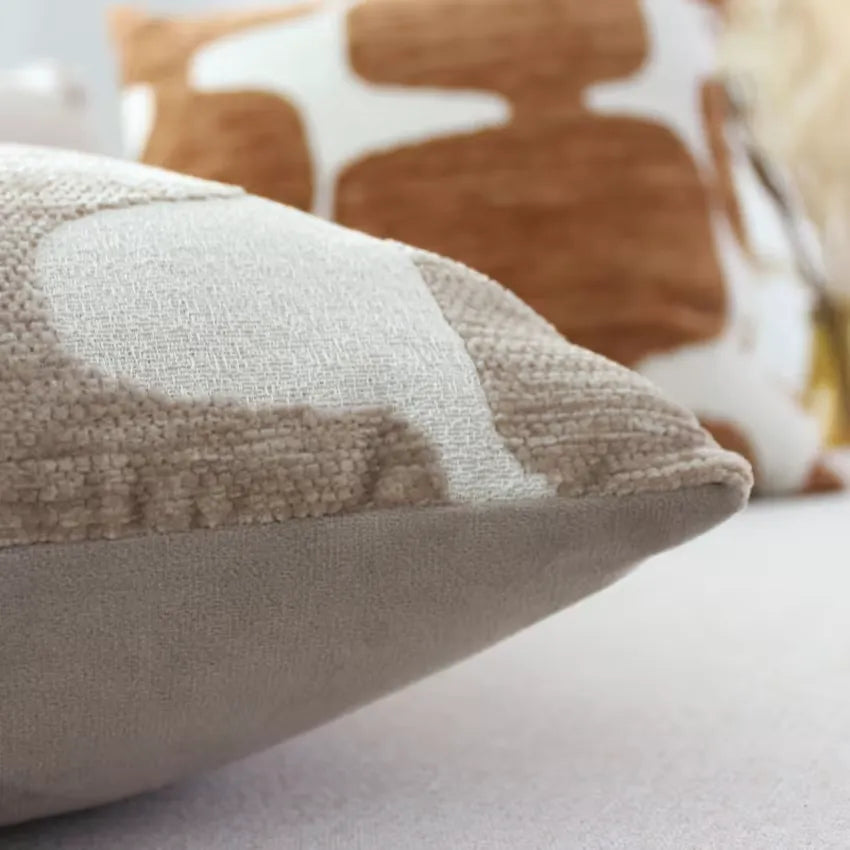 Coussin Japandi Jacquard Beige 40×40 – Oria