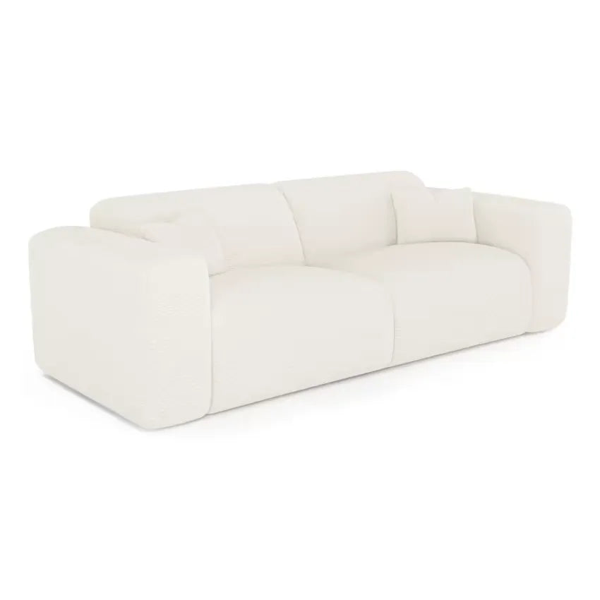 Canapé Japandi Convertible Express 160 cm Bouclette Crème – Myra