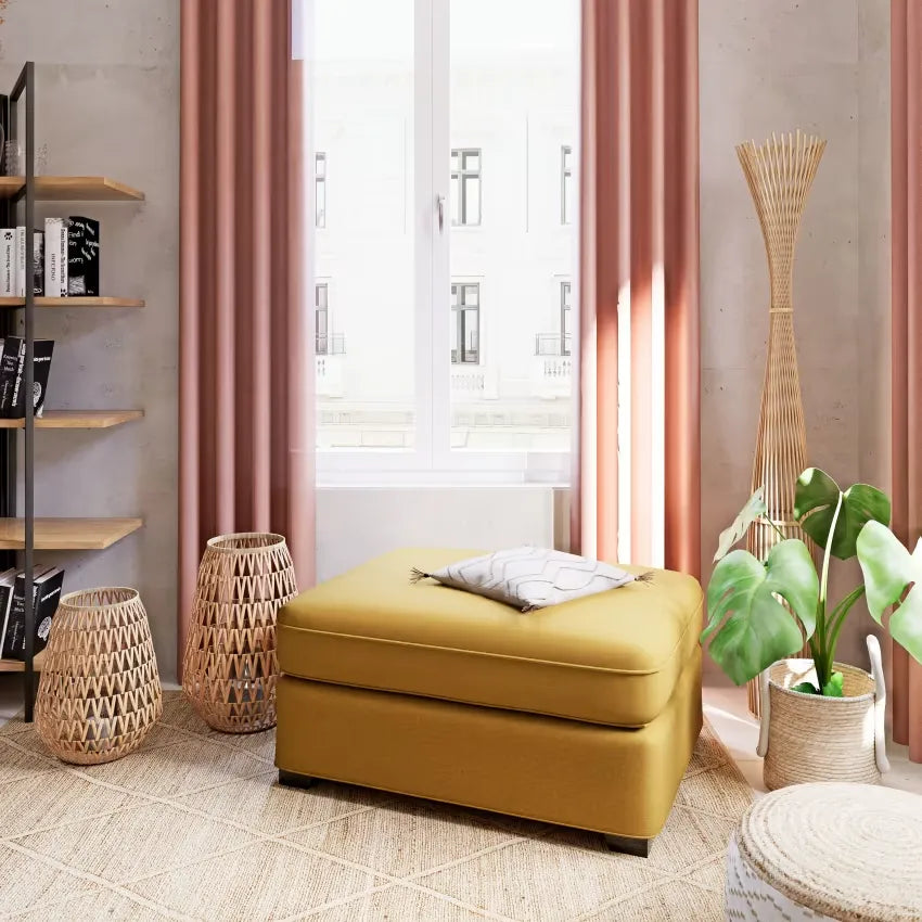 Lampadaire Japandi Bambou Tressé & Métal Beige – Kano