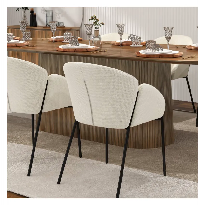 Chaises Japandi Tissu Écru – Candice