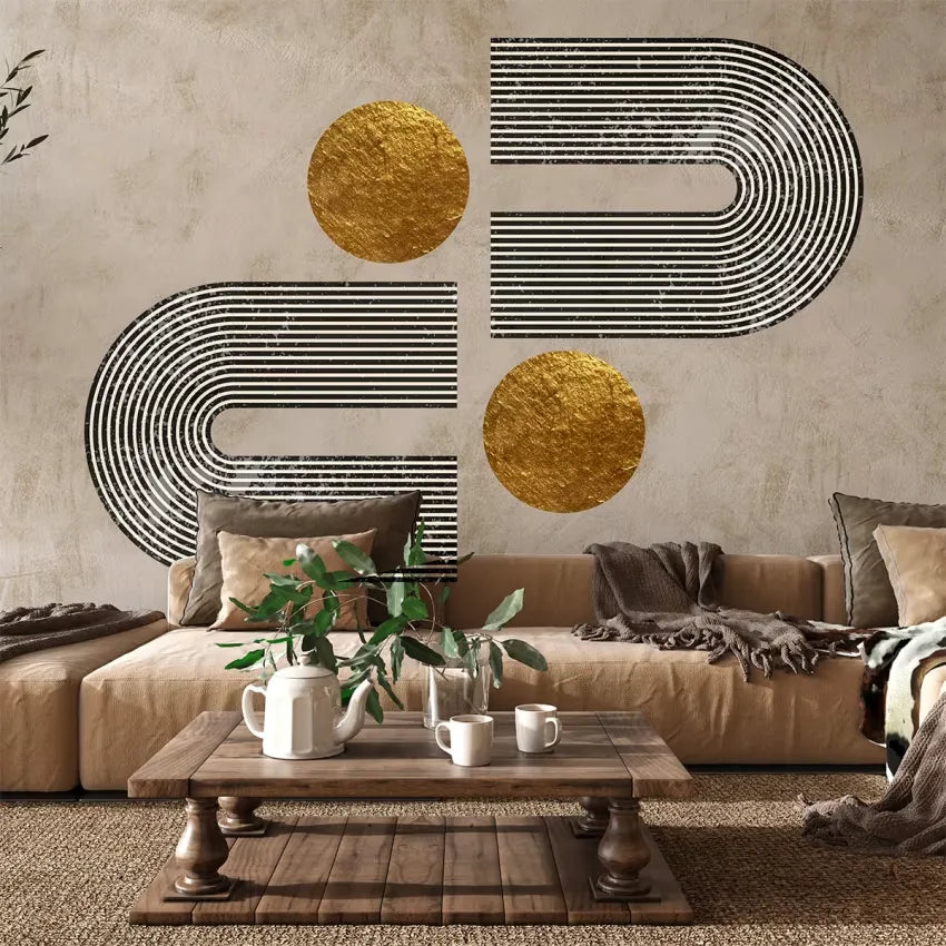 Papier peint Japandi Arches Abstraites 80x60 cm – Azu