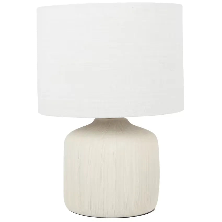 Lampe Japandi Céramique Écru & Polyester Recyclé – Busset